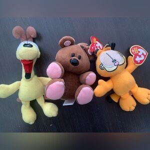 Garfield Odie & Pookie Teddy Mini Ty Beanies Plushies